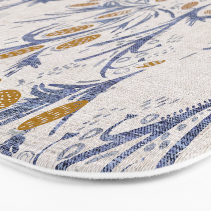 FRENCH LINEN THISTLE Bath Mat Gallery Image 3
