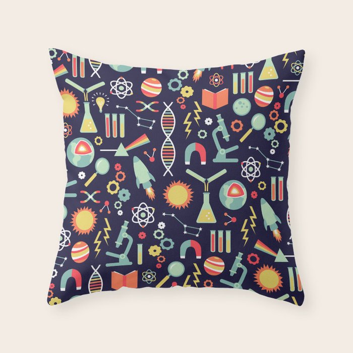 Science Studies Throw Pillow Gallery Image 1