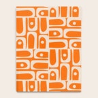 Mid Century Modern Piquet Abstract Multi Pattern Orange and Beige Notebook Gallery Image 4
