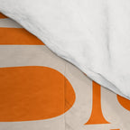 Mid Century Modern Piquet Abstract Multi Pattern Orange and Beige Comforter Gallery Image 4