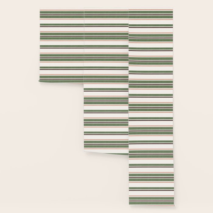 Daybed Stripe Ivory Green Multi Wallpaper Gallery Image 3