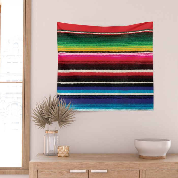 Serape Red  Wall Tapestry Gallery Image 2