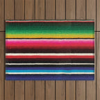 Serape Red  Outdoor Rug Gallery Image 1