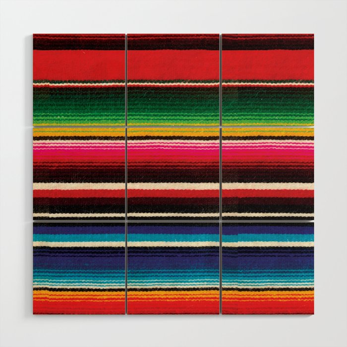 Serape Red  Wood Wall Art Gallery Image 1