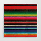 Serape Red  Wood Wall Art Gallery Image 1