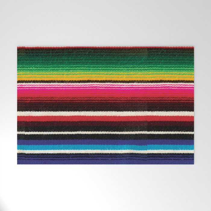 Serape Red Welcome Mat