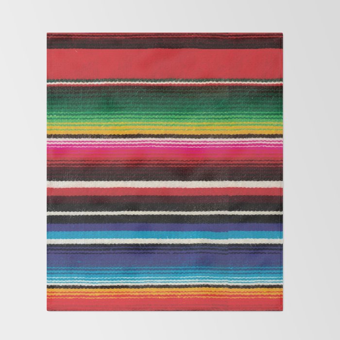 Serape Red  Throw Blanket Gallery Image 2