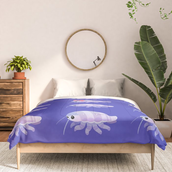 Ribbon giant isopod Comforter Gallery Image 3