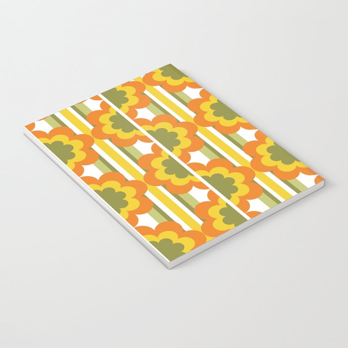 '70's Summer' Orange Yellow Green Notebook Gallery Image 3