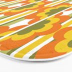 '70's Summer' Orange Yellow Green Bath Mat Gallery Image 3