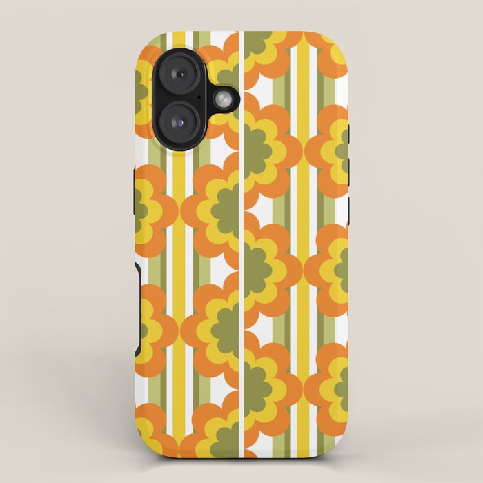 '70's Summer' Orange Yellow Green iPhone Case Gallery Image 1