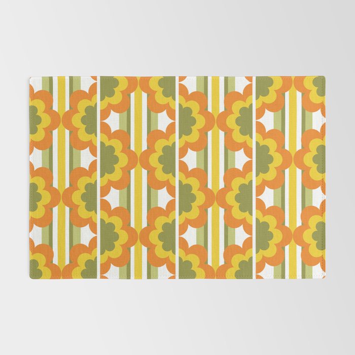 '70's Summer' Orange Yellow Green Rug Gallery Image 2