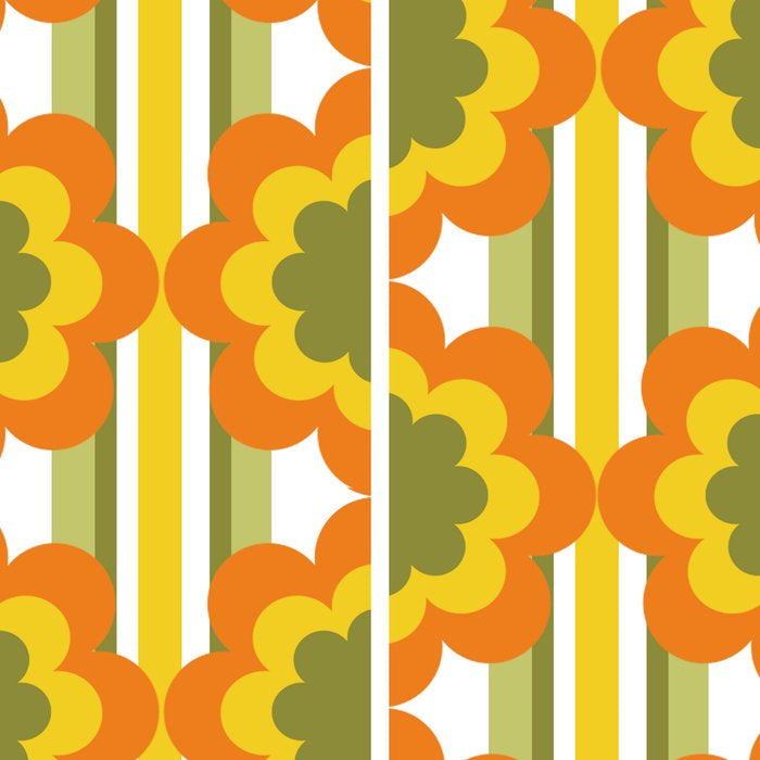 '70's Summer' Orange Yellow Green Coffee Mug Gallery Image 2
