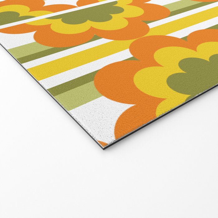 '70's Summer' Orange Yellow Green Welcome Mat Gallery Image 2