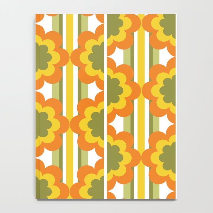'70's Summer' Orange Yellow Green Notebook Gallery Image 4