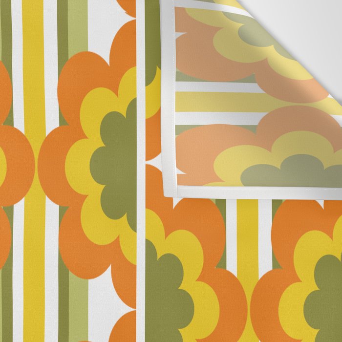 '70's Summer' Orange Yellow Green Wall Tapestry Gallery Image 3