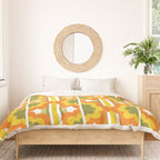'70's Summer' Orange Yellow Green Duvet Cover Gallery Image 3