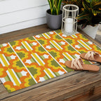 '70's Summer' Orange Yellow Green Outdoor Rug Gallery Image 2