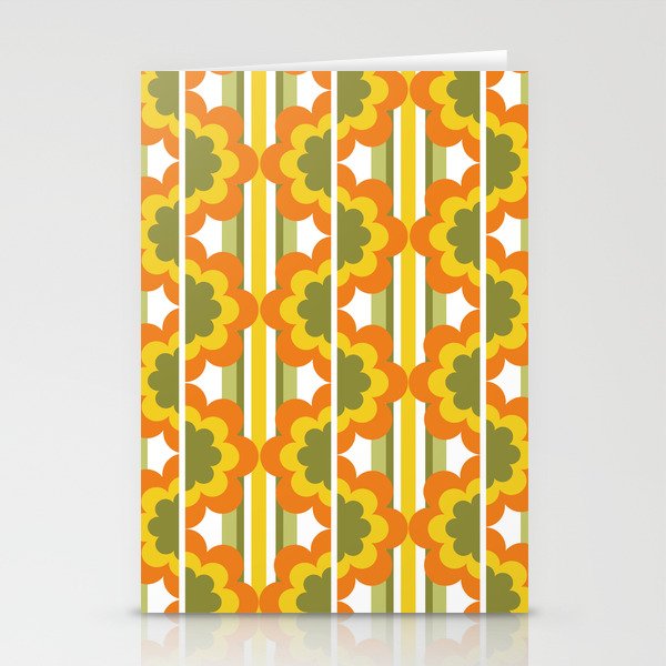 '70's Summer' Orange Yellow Green Stationery Card Gallery Image 2