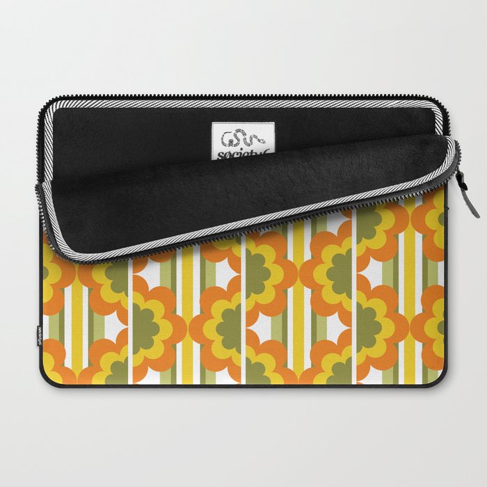 '70's Summer' Orange Yellow Green Laptop Sleeve Gallery Image 2
