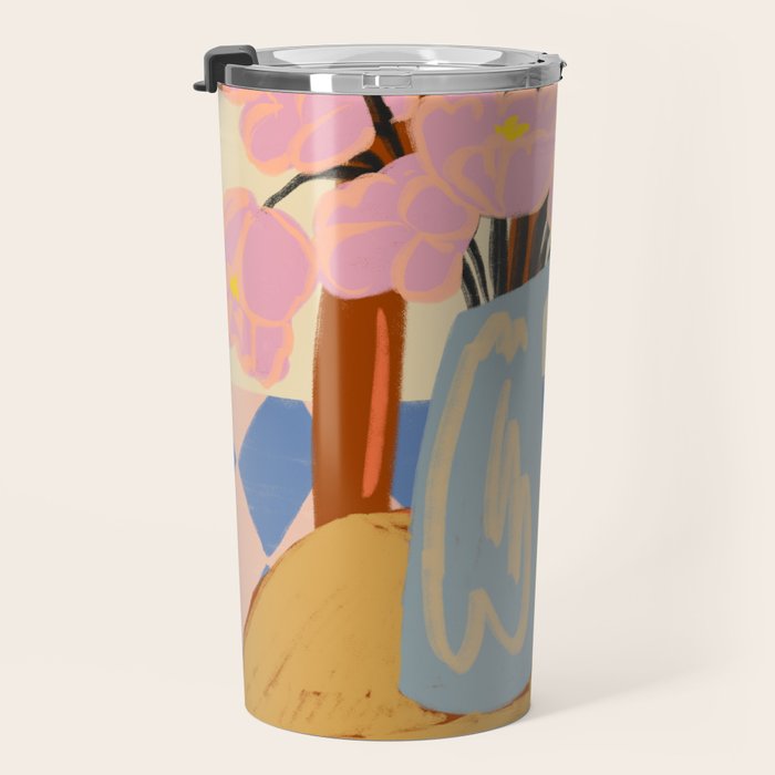 FLOWERS ON A CHAIR Travel Mug Gallery Image 3