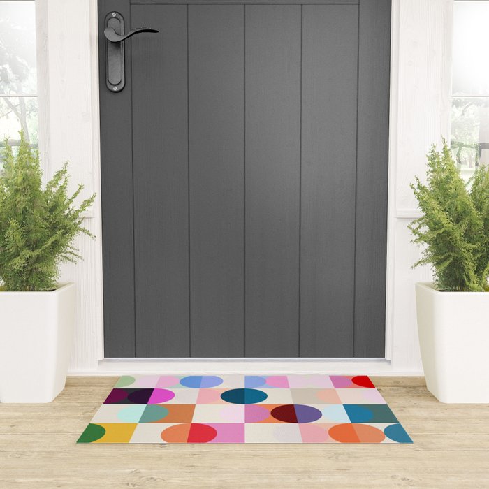 Confetti Checkerboard Welcome Mat Gallery Image 3