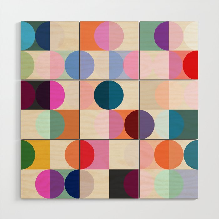 Confetti Checkerboard Wood Wall Art Gallery Image 1