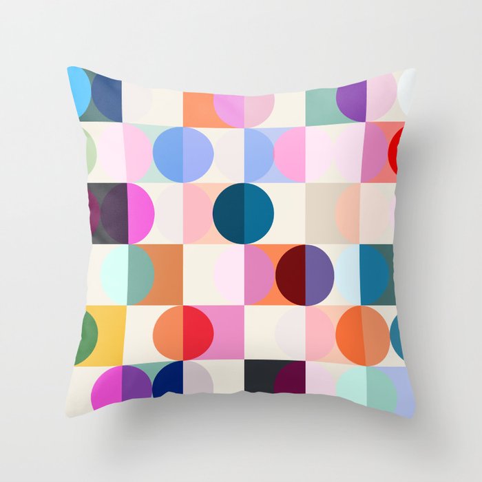 Confetti Checkerboard Throw Pillow Gallery Image 6