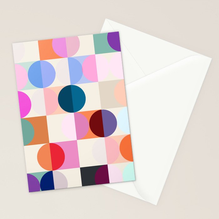 Confetti Checkerboard Stationery Card Gallery Image 2