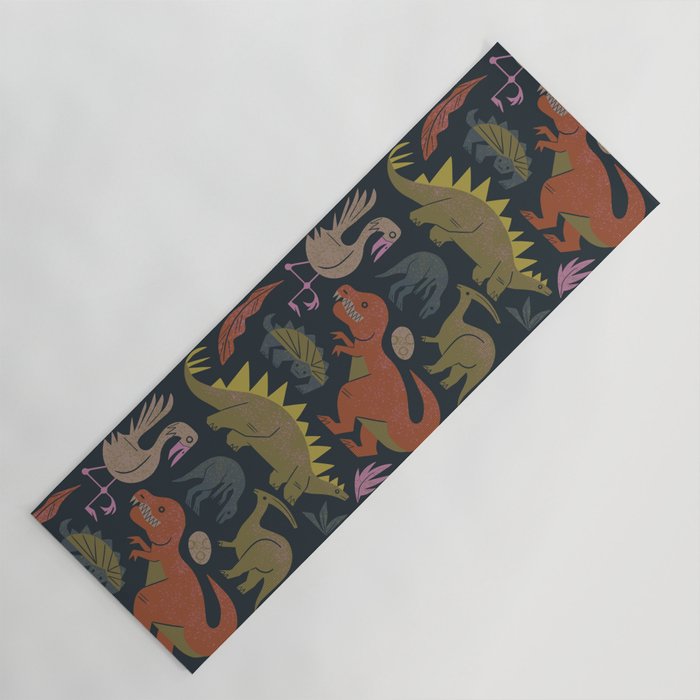 Jurassic Friends (Dark) Yoga Mat Gallery Image 1