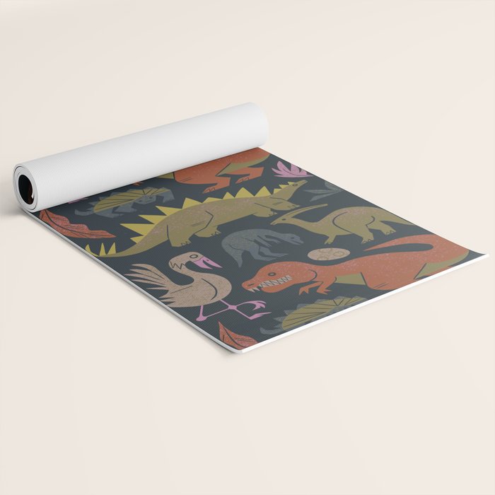Jurassic Friends (Dark) Yoga Mat Gallery Image 2