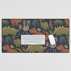 Jurassic Friends (Dark) Desk Mat Gallery Image 1