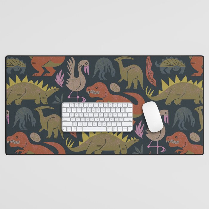 Jurassic Friends (Dark) Desk Mat Gallery Image 1