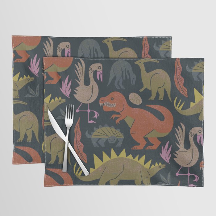 Jurassic Friends (Dark) Placemat Gallery Image 1