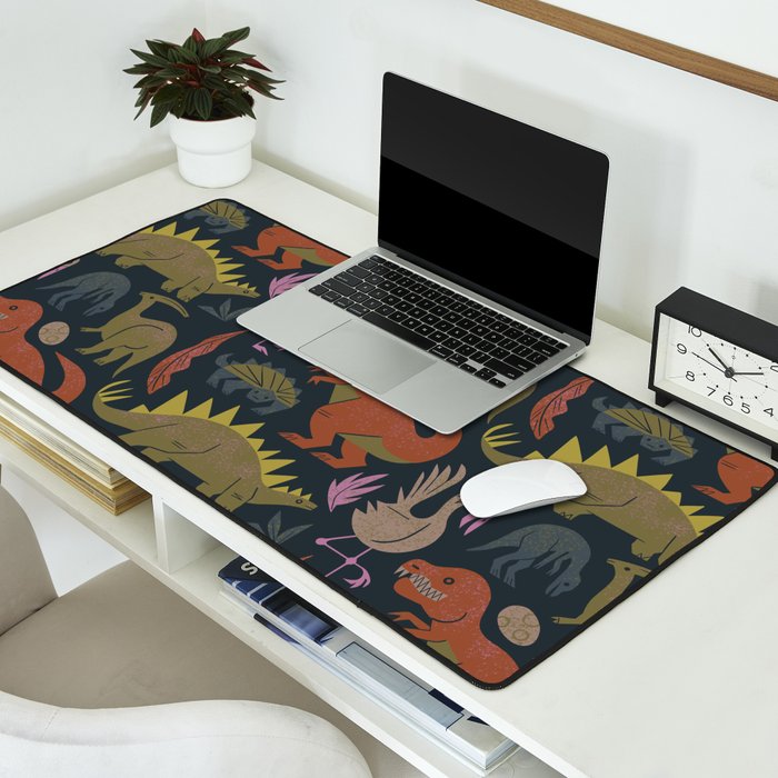 Jurassic Friends (Dark) Desk Mat Gallery Image 2