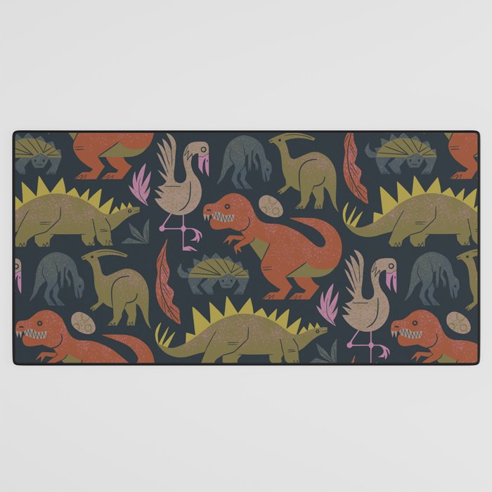 Jurassic Friends (Dark) Desk Mat Gallery Image 3
