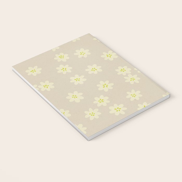 Tiny Flowers / Beige & Lime Notebook Gallery Image 3