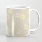 Tiny Flowers / Beige & Lime Coffee Mug Gallery Image 1