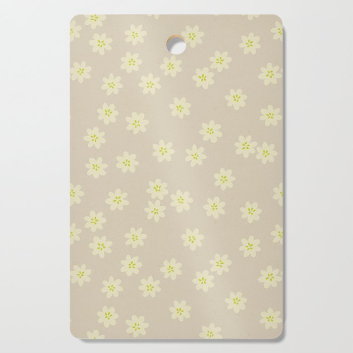 Tiny Flowers / Beige & Lime Cutting Board Gallery Image 1