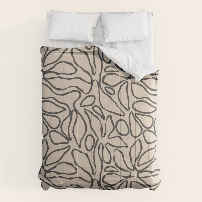 Abstract vintage flower art pattern Comforter Gallery Image 6