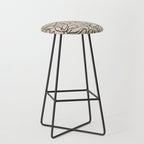 Abstract vintage flower art pattern Stool Gallery Image 1