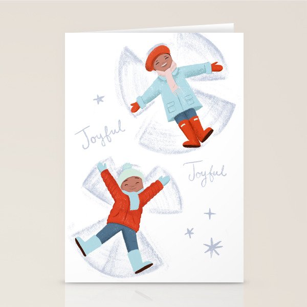Snow Angels Stationery Card Gallery Image 1