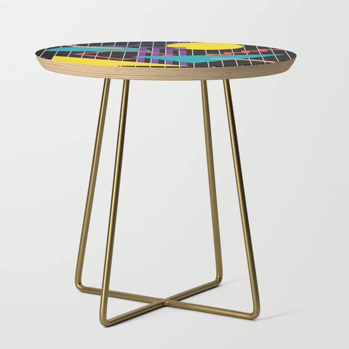 Memphis Pattern - 80s Retro Black Side Table Gallery Image 1