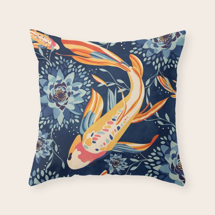 The Lotus Pond Throw Pillow Gallery Image 1