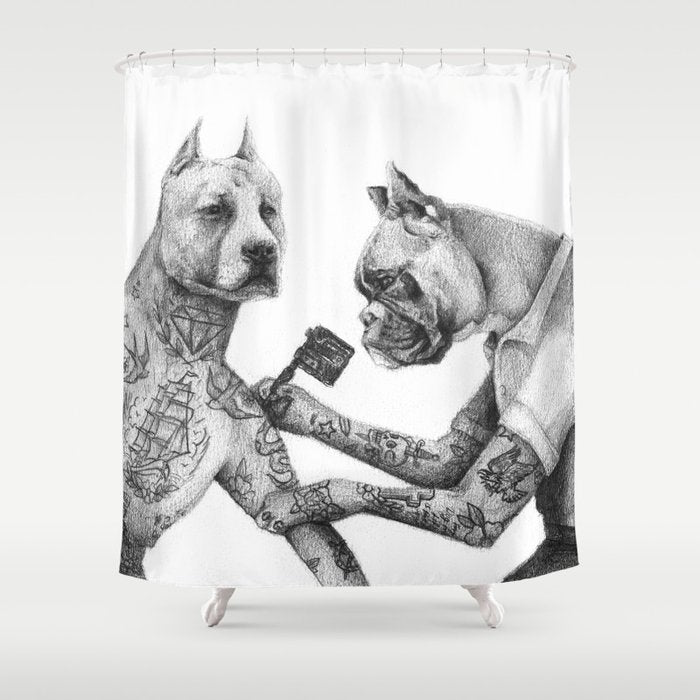 The Tattooist Shower Curtain Gallery Image 1