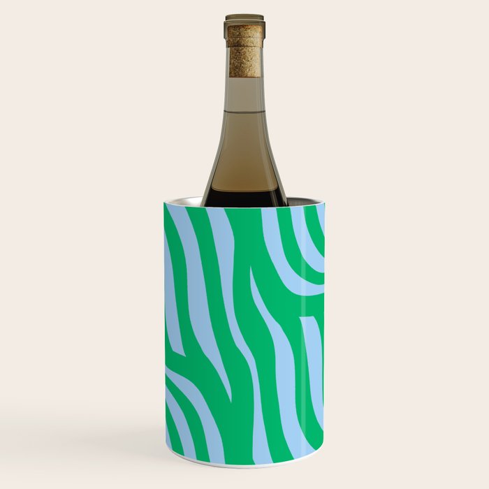 Wavy Zebra Green Wine Chiller Gallery Image 1