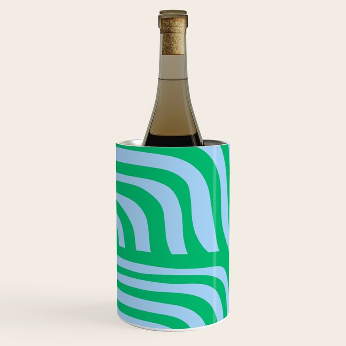 Wavy Zebra Green Wine Chiller Gallery Image 2