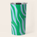 Wavy Zebra Green Travel Mug Gallery Image 1