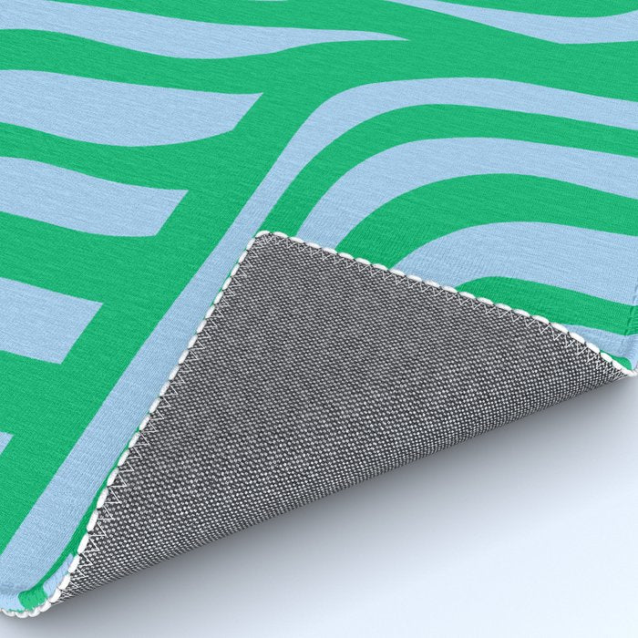 Wavy Zebra Green Rug Gallery Image 4