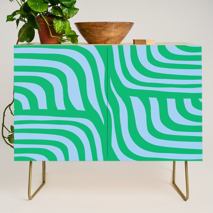 Wavy Zebra Green Credenza Gallery Image 1